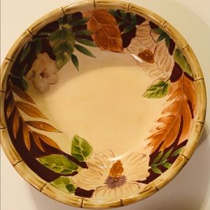 Home Trends 9” Vegetable Bowl Hibiscus